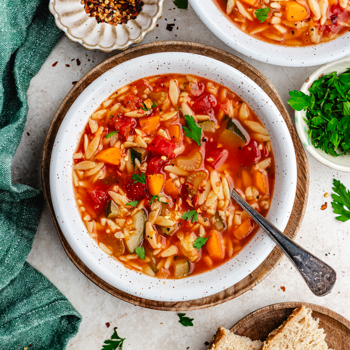 Budget-Friendly Vegetable Orzo Soup with Rich Tomato Flavor